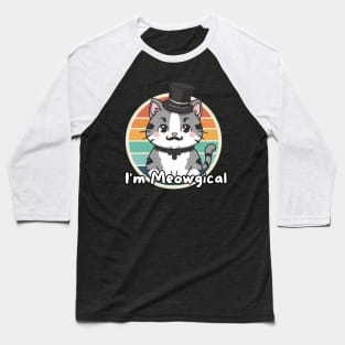 Magic Cat Funny Baseball T-Shirt